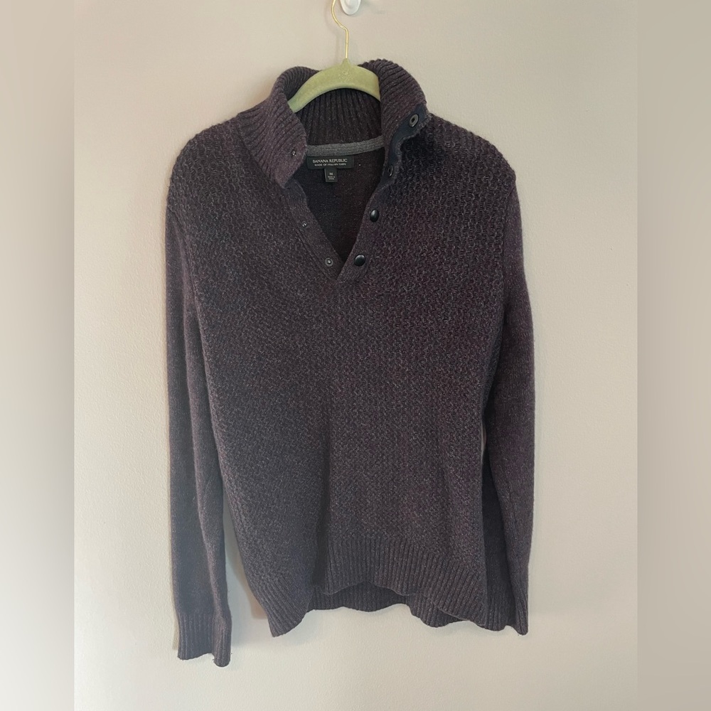Mens Banana Republic Purple Sweater, Size M